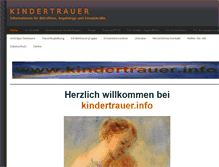 Tablet Screenshot of kindertrauer.info